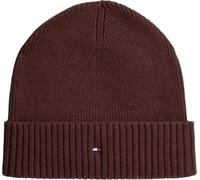 Tommy Hilfiger Uomo Berretto in Maglia Flag Cotton Beanie con Cachemire