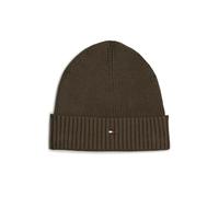 Tommy Hilfiger Uomo Berretto in Maglia Flag Cotton Beanie con Cachemire, Multicolore (Army Green), Taglia Unica