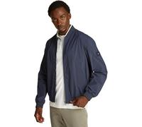 Tommy Hilfiger Uomo Bomber Branded con Collo in Stile Baseball, Blu (Desert Sky), M