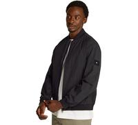 Tommy Hilfiger Uomo Bomber Branded con Collo in Stile Baseball, Nero (Black), M