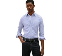 Tommy Hilfiger Core Flex Pop Classic STP MW0MW41403 Camicia L/S, Blu, XXL, Blu (Wedge Blue/Stripe), XXL