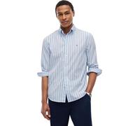 Tommy Hilfiger Camicia da Uomo Flex Popeline Bold Stripe RF Mw0Mw39159, Blu, L