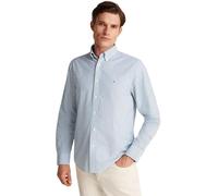 Tommy Hilfiger Uomo Camicia Flex Poplin Classic Regular Fit, Multicolore (Nouveau Green / Multi), S