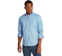 Tommy Hilfiger Uomo Camicia Flex Poplin Fake Solid Regular Fit, Blu (Night Sky Prt), M