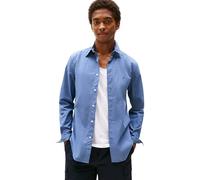 Tommy Hilfiger Uomo Camicia Flex Poplin Mini Print Regular Fit, Blu (Preppy Navy), XXL