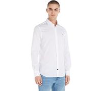 Tommy Hilfiger Uomo Camicia Flex Poplin Mini Tartan Shirt con Colletto a Punta