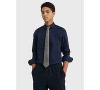 Tommy Hilfiger Uomo Camicia Flex Poplin Mini Tartan Shirt con Colletto a Punta