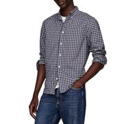 Tommy Hilfiger Uomo Camicia Flex Poplin Mini Tartan Shirt con Colletto a Punta, Multicolore (Rouge Multi Check), S
