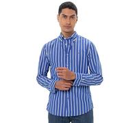 Tommy Hilfiger Uomo Camicia Flex Poplin Nautical in Cotone, Multicolore (Optic White/Wedge Blue), XXL