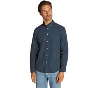 Tommy Hilfiger Uomo Camicia Flex Poplin Polka Dot Regular Fit, Blu (Night Sky / Multi Dot), S