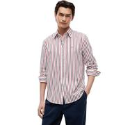 Tommy Hilfiger Flex Poplin Seasonal Stripe SHT Mw0mw43315 Camicia L/S, Red (Medium Red/Multistripe), XL Uomo