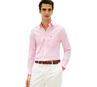 Tommy Hilfiger Uomo Camicia Light Oxford Solid Elasticizzata, Rosa (Rose Petal), XL