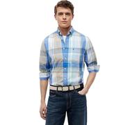 Tommy Hilfiger Uomo Camicia Madras Slub in Cotone, Blu (Blue Orbit/Check), M