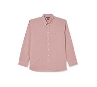 Tommy Hilfiger Uomo Camicia Natural Soft Maniche Lunghe, Multicolore (Dark Magma/Optic White), XL