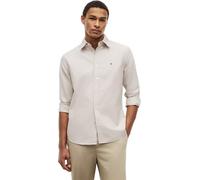 Tommy Hilfiger Solid Heritage Oxford RF Shirt Mw0mw35774 Camicia L/S, Khaki (Safari Canvas), S Uomo