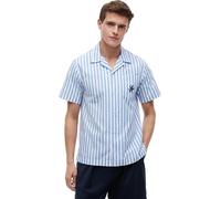 Tommy Hilfiger Uomo Camicia Papertouch Pop con Taschino sul Petto, Blu (Blue Spell/Stripe), M