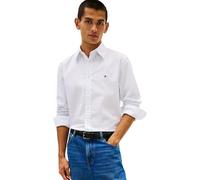Tommy Hilfiger Camicia da Uomo Flex Poplin Fake Solid RF MW0MW41711 L/S, Blu, S, Blu (Sweet Blue), S