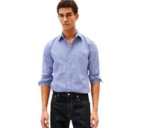 Tommy Hilfiger Uomo Camicia Poplin Gingham Casual, Multicolore (Wedge Blue/Check), XL