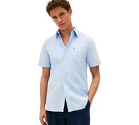 Tommy Hilfiger Uomo Camicia Seersucker Solid Regular Fit, Blu (Sweet Blue), L
