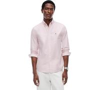 Tommy Hilfiger Uomo Camicia Stripe Regular Fit Maniche Lunghe, Nero (Medium Red/Stripe), XL