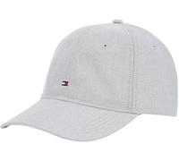 Tommy Hilfiger Uomo Cappellino Flag Oxford 6 Panel in Cotone, Blu (Space Blue), Taglia Unica
