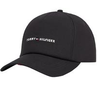 Tommy Hilfiger Uomo Cappellino Foundation Soft 6 Panel con Logo, Nero (Black), Taglia Unica