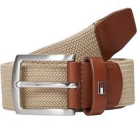 Tommy Hilfiger Uomo Cintura Denton Elastic 3,5 cm Intrecciata, Beige (Horseradish), 95 cm