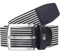 Tommy Hilfiger Uomo Cintura Denton Elastic 3,5 cm Intrecciata, Blu (Space Blue), 100 cm