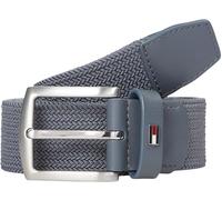 Tommy Hilfiger Uomo Cintura Denton Elastic 3,5 cm Intrecciata, Grigio (Overcast Grey), 95 cm