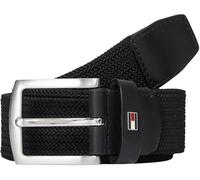 Tommy Hilfiger Uomo Cintura Denton Elastic 3,5 cm Intrecciata, Nero (Black), 115 cm