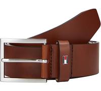 Tommy Hilfiger Uomo Cintura Hampton 4.0 Cintura in Pelle, Marrone (Dark Tan), 80 cm