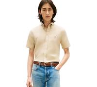 Tommy Hilfiger Uomo Cl Misto Lino Solido SS RF SHT MW0MW42450, Cachi, XXL