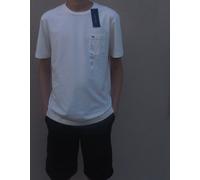 TOMMY HILFIGER Uomo Classico Maglietta Tutti Taglie Nwt 100% Cotone Blu Bianco