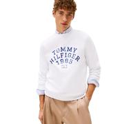 Tommy Hilfiger Uomo Felpa Archive con Scollo Rotondo, Bianco (White), L