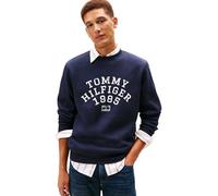 Tommy Hilfiger Uomo Felpa Archive con Scollo Rotondo, Blu (Desert Sky), XL