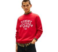 Tommy Hilfiger Uomo Felpa Archive con Scollo Rotondo, Rosso (Medium Red), XS