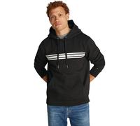 Tommy Hilfiger Uomo Felpa Central Chest Stripe con Cappuccio, Nero (Black), XL