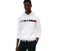 Tommy Hilfiger Uomo Felpa con Cappuccio Chest Insert con Marsupio, Bianco (White), XL