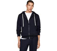 Tommy Hilfiger Uomo Felpa con Cappuccio e Zip Essential Fleece Zip Through con Tasche, Blu (Desert Sky), L