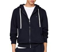 Tommy Hilfiger Uomo Felpa con Cappuccio e Zip Essential Fleece Zip Through con Tasche, Blu (Desert Sky), XL