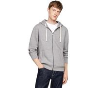Tommy Hilfiger Uomo Felpa con Cappuccio e Zip Essential Fleece Zip Through con Tasche, Grigio (Medium Grey Heather), XXL