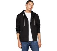 Tommy Hilfiger Uomo Felpa con Cappuccio e Zip Essential Fleece Zip Through con Tasche, Nero (Black), L