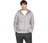 Tommy Hilfiger Uomo Felpa con Cappuccio e Zip Logo Fur Lined con Tasche, Grigio (Medium Grey Heather), S