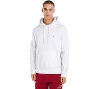 Tommy Hilfiger Uomo Felpa con Cappuccio Essential Fleece Regular Fit, Bianco (White), XXL