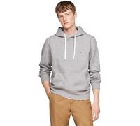Tommy Hilfiger Uomo Felpa con Cappuccio Essential Fleece Regular Fit, Grigio (Medium Grey Heather), XL