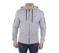 Tommy Hilfiger Uomo Felpa con Cappuccio, Grey Heather, S
