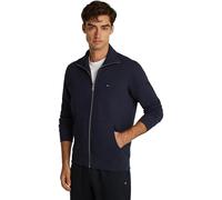 Tommy Hilfiger Uomo Felpa con Cerniera Essential Terry con Colletto alla Coreana, Blu (Desert Sky), XXL