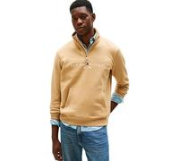 Tommy Hilfiger Uomo Felpa con Zip Logo Mockneck con Tasca a Marsupio, Beige (Timeless Camel), XL