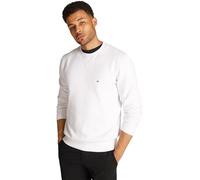 Tommy Hilfiger Uomo Felpa Essential Fleece Crew Neck Regular Fit, Bianco (White), XS
