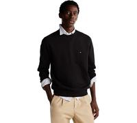 Tommy Hilfiger Uomo Felpa Essential Fleece Crew Neck Regular Fit, Nero (Black), XXL